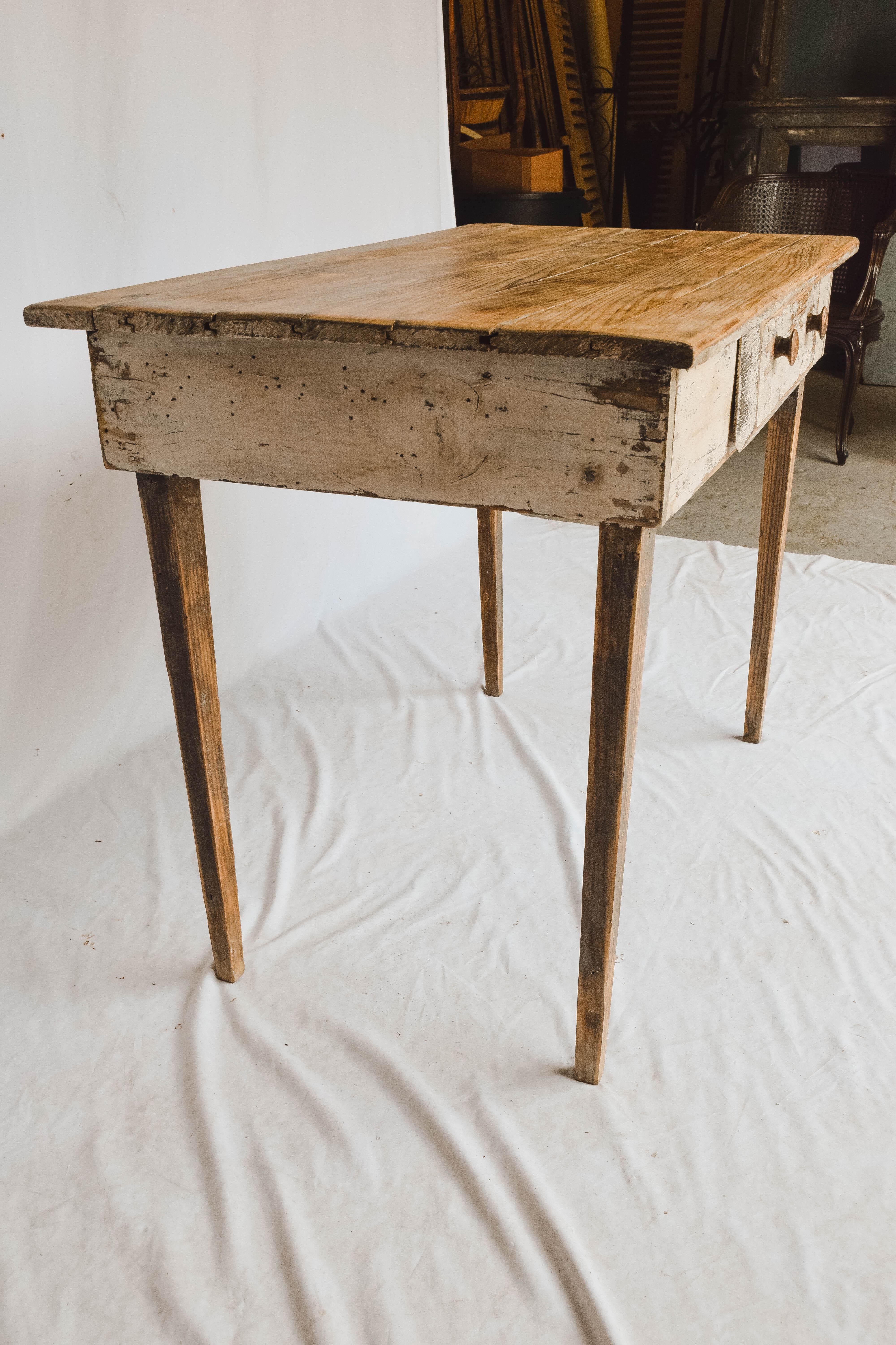 20th Century Farm Table with Drawer