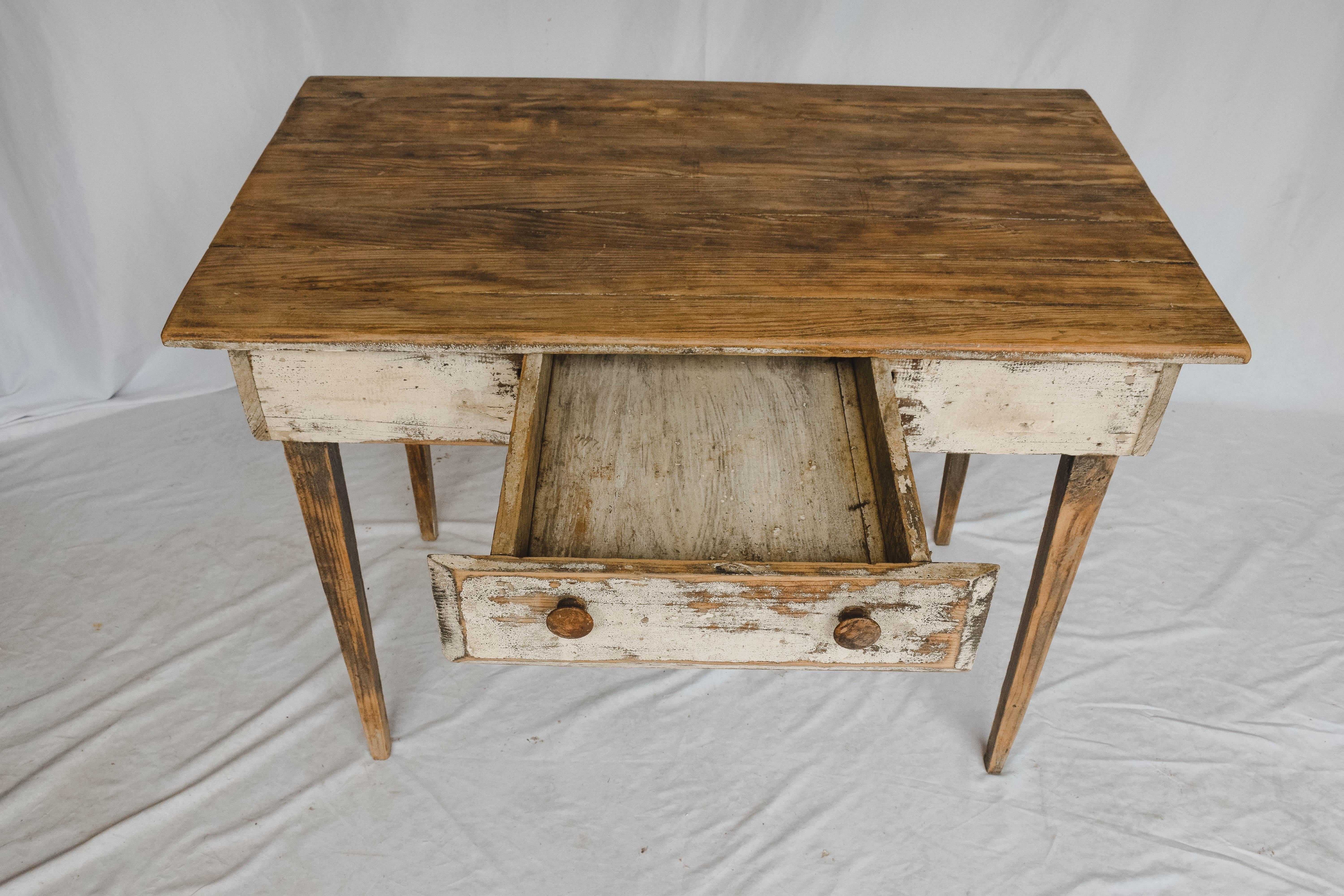 Farm Table with Drawer 1