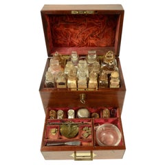 English mahogany shipboard apothecary dated to around the first half of the 19th cent