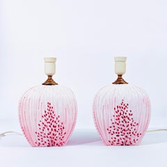 Lampade da tavolo in ceramica in stile rustico e provinciale francese, Francia, anni '70