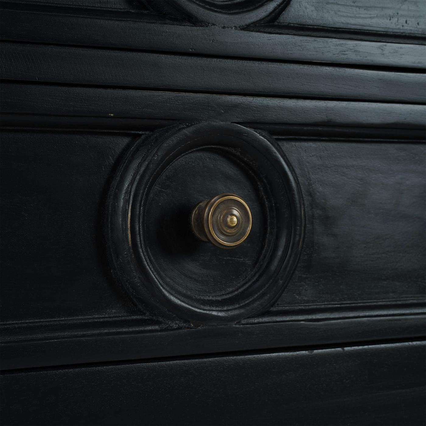 Wood Farmhouse Black Rustic Sideboard For Sale