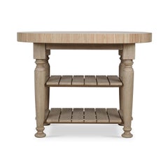 Isla de cocina Farmhouse Butcher Block - Acabado Roble Rústico