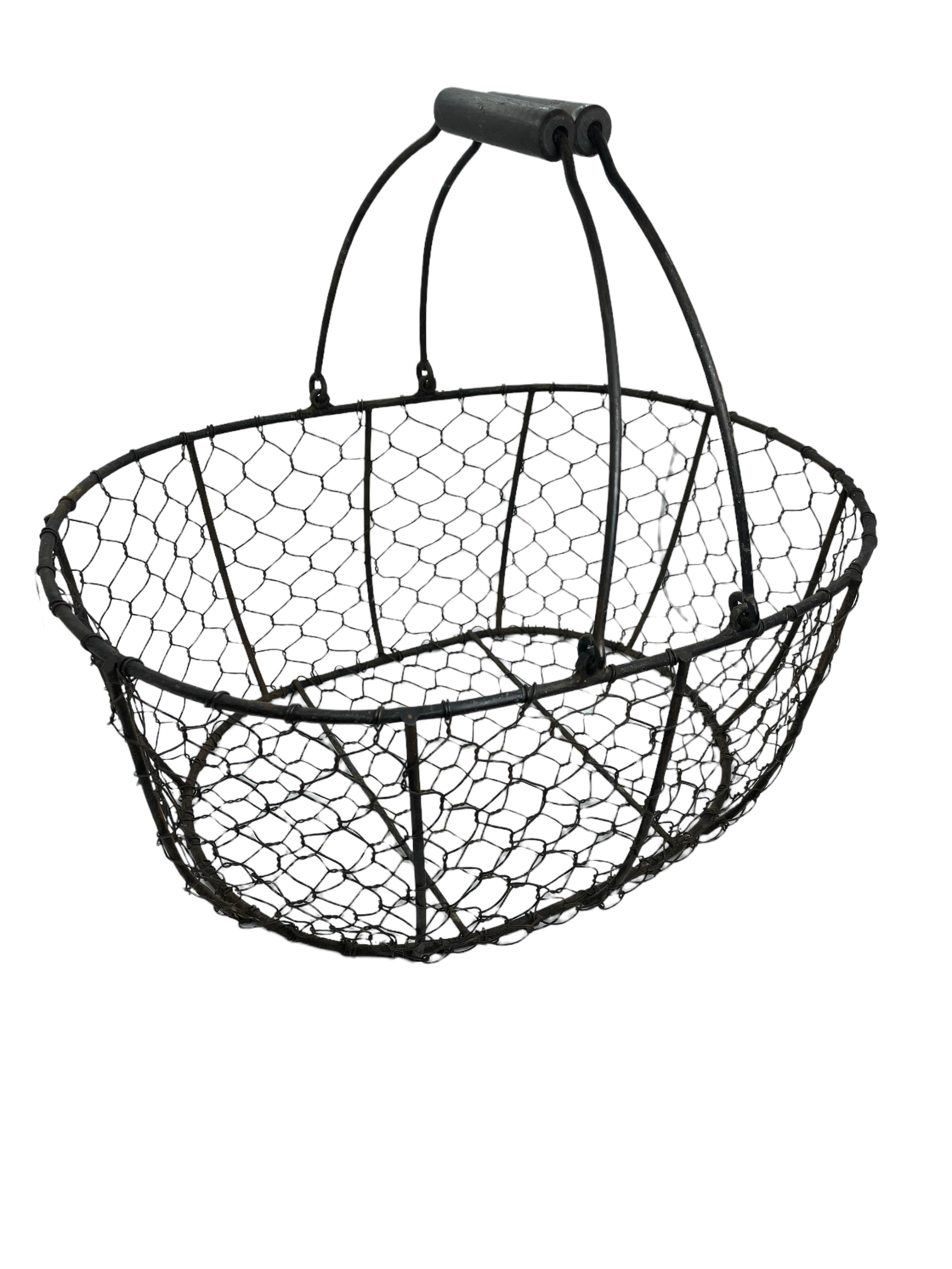 vintage chicken wire basket