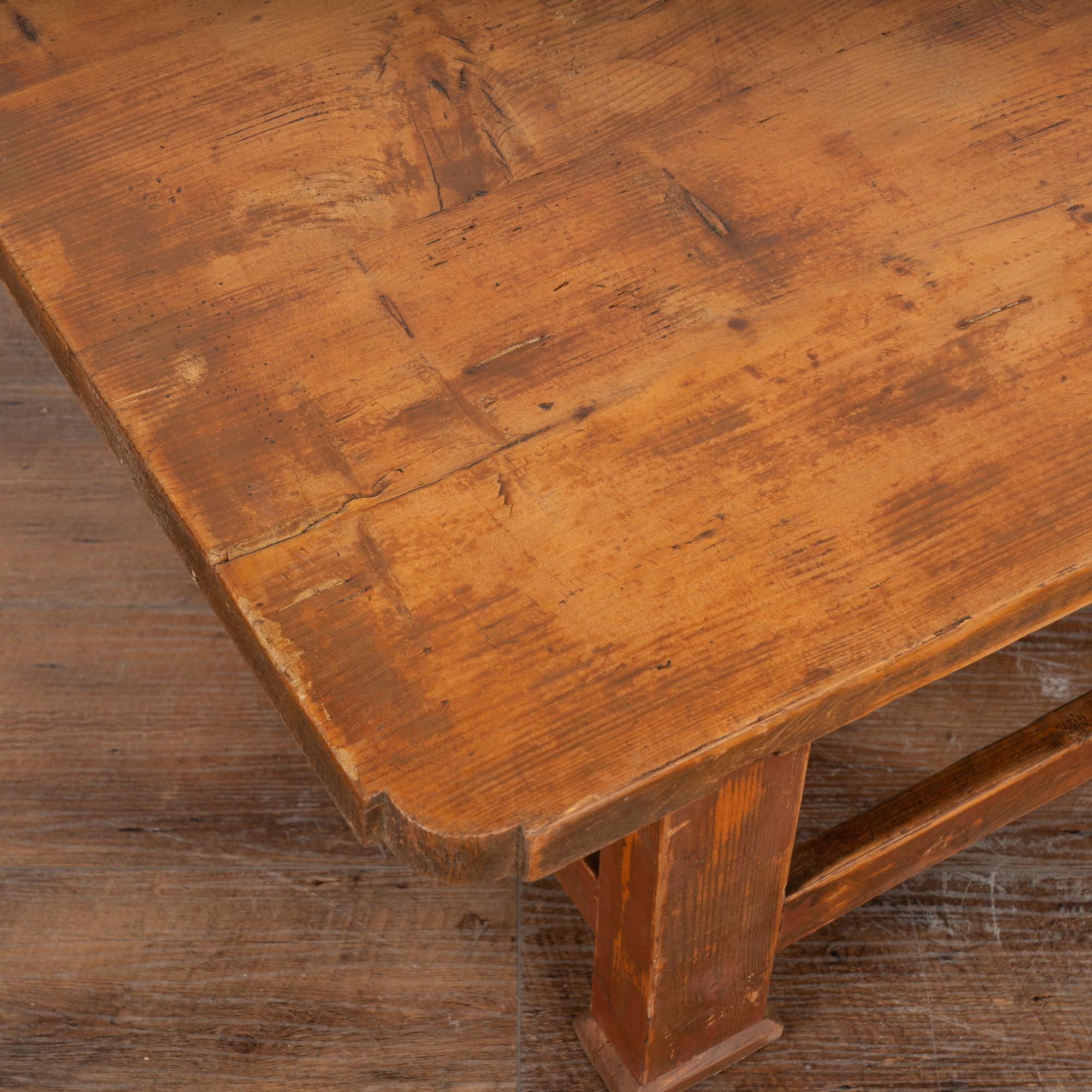 Pine Farmhouse Coffee Table With Drawer, Hungary circa 1890 For Sale