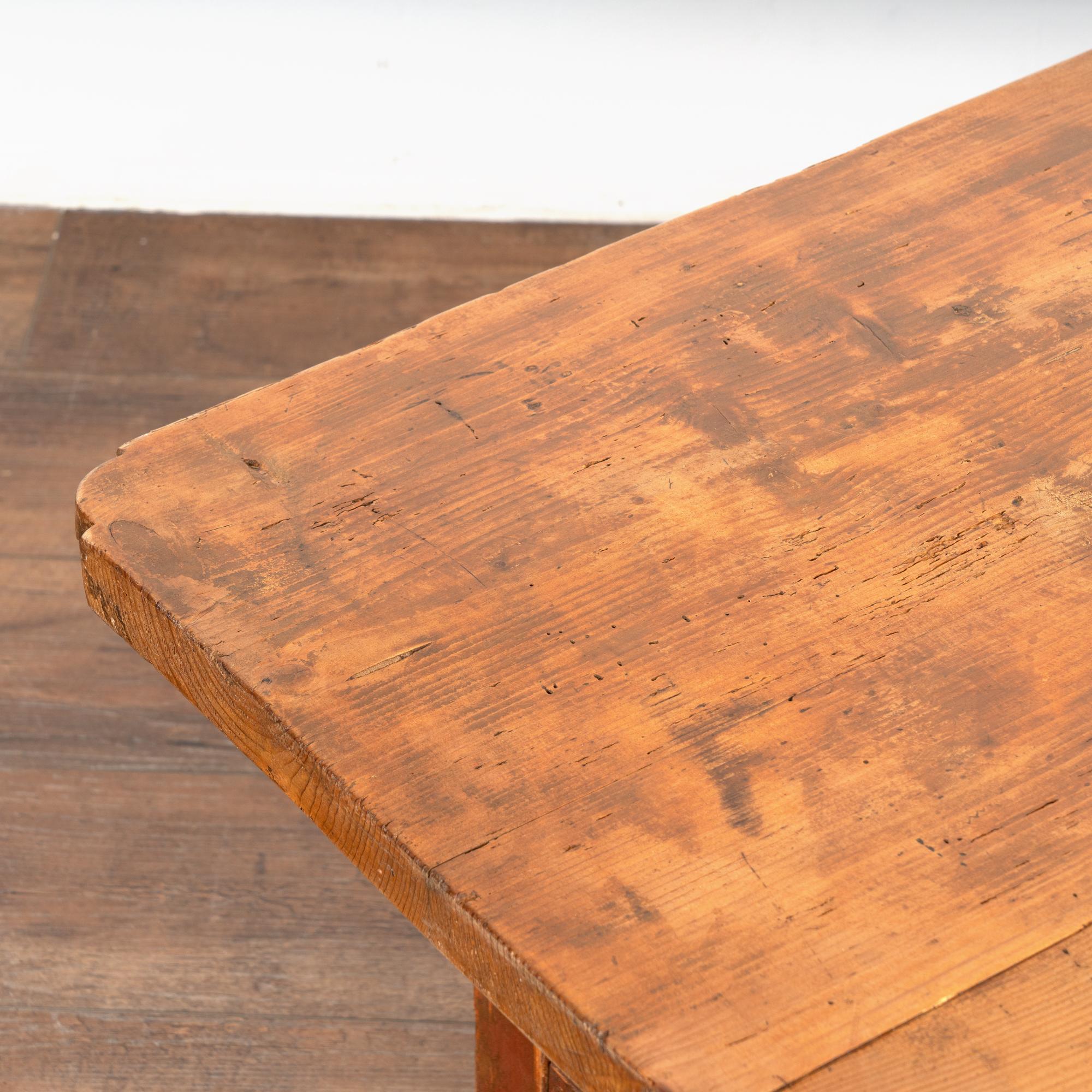 Farmhouse Coffee Table With Drawer, Hungary circa 1890 For Sale 1
