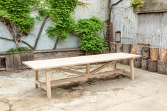 8' Customizable Farmhouse Contemporary Solid Ash "Winston" Dining Table