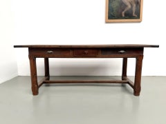 Farmhouse Country Table in Solid Oak, 20th Century
