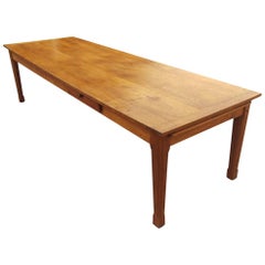 Antique Farmhouse Dining Table, French Oak, circa 1880