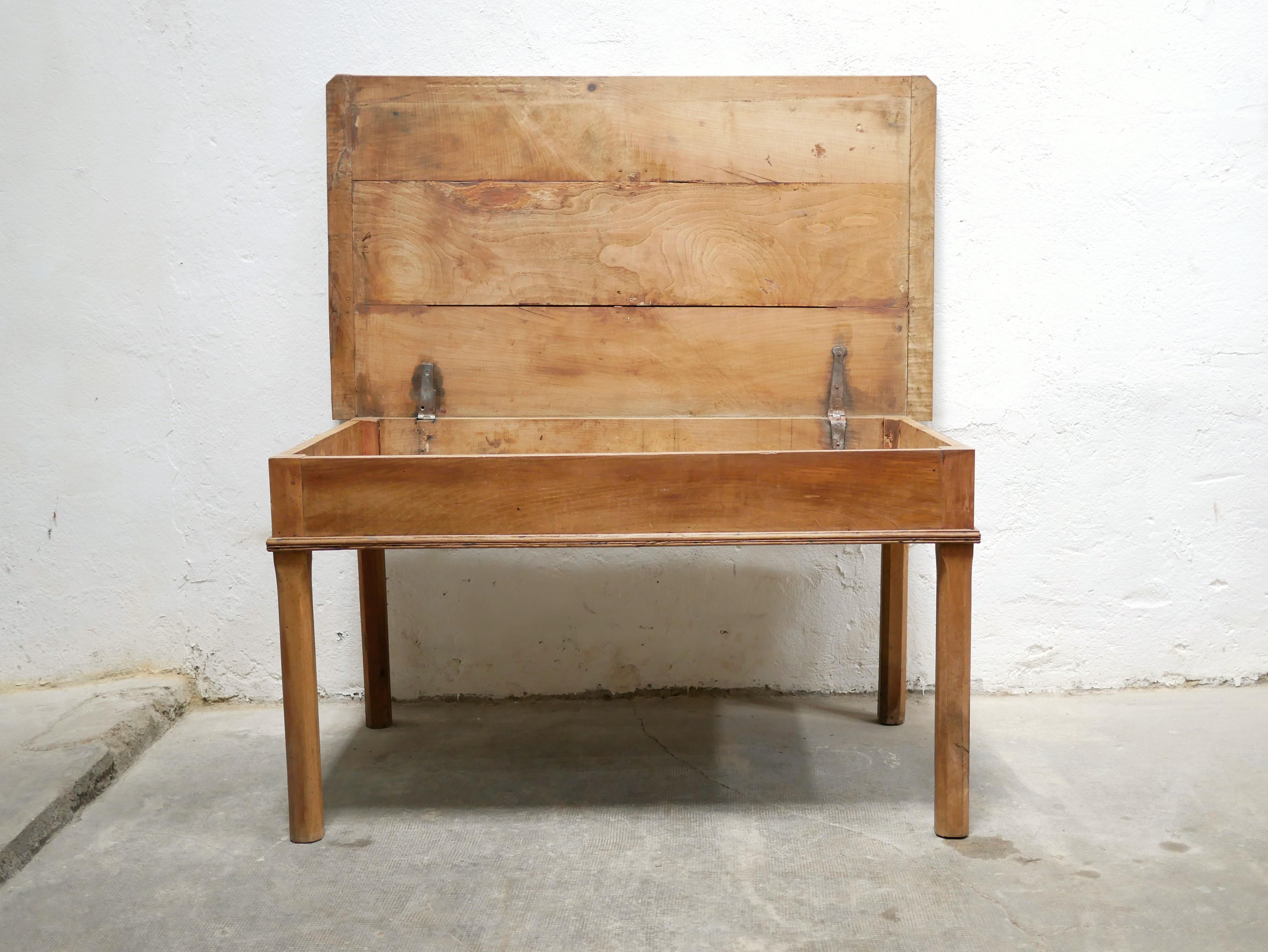 20th Century Farmhouse Dining Table, Vintage Wooden Desk For Sale