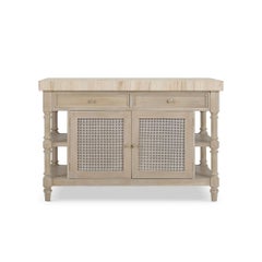Farmhouse Kitchen Island with Butcher Block Top