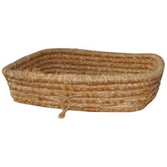 Vintage Farmhouse Raffia Basket