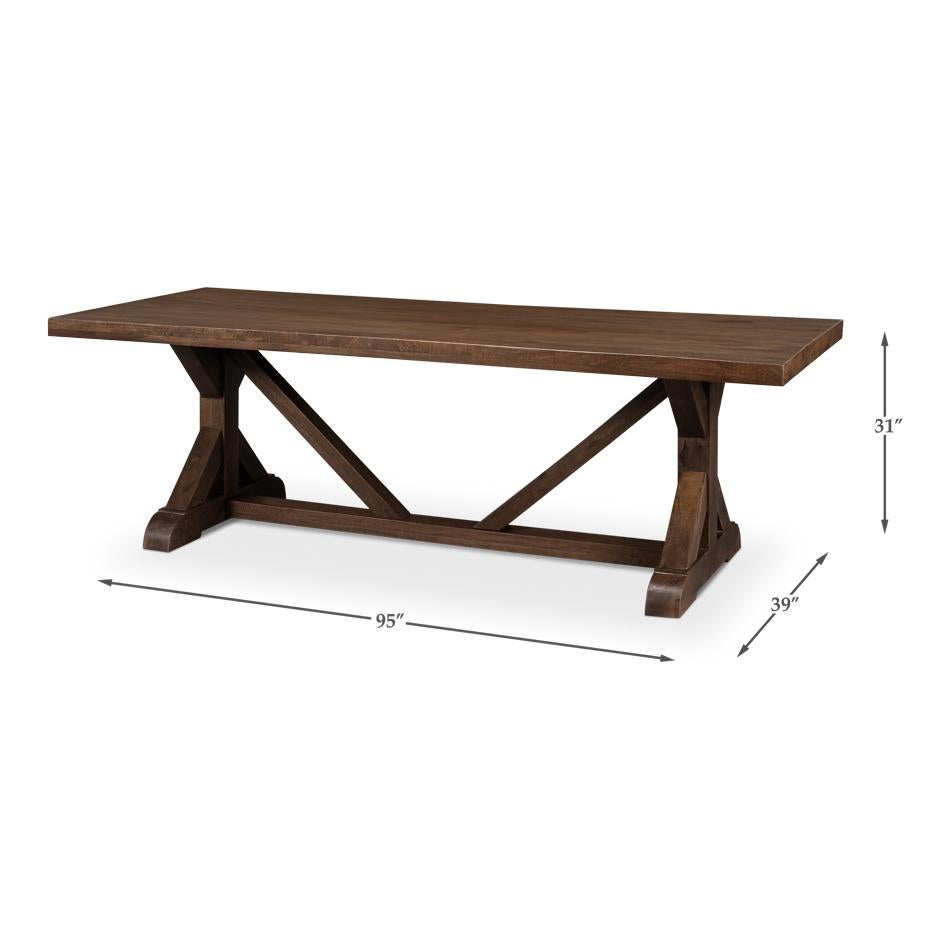 Farmhouse Refectory Dining Table For Sale 1