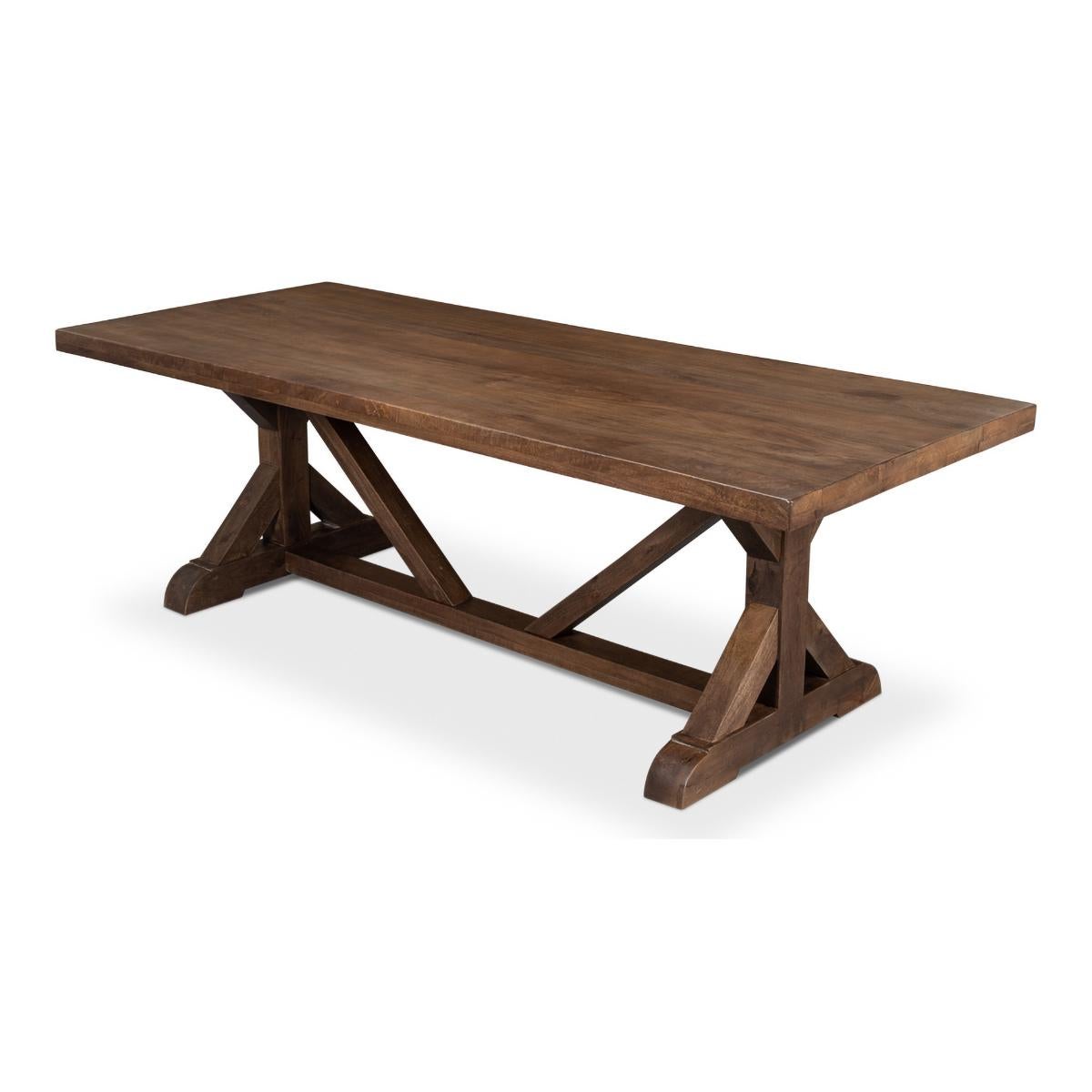 rustic refectory table