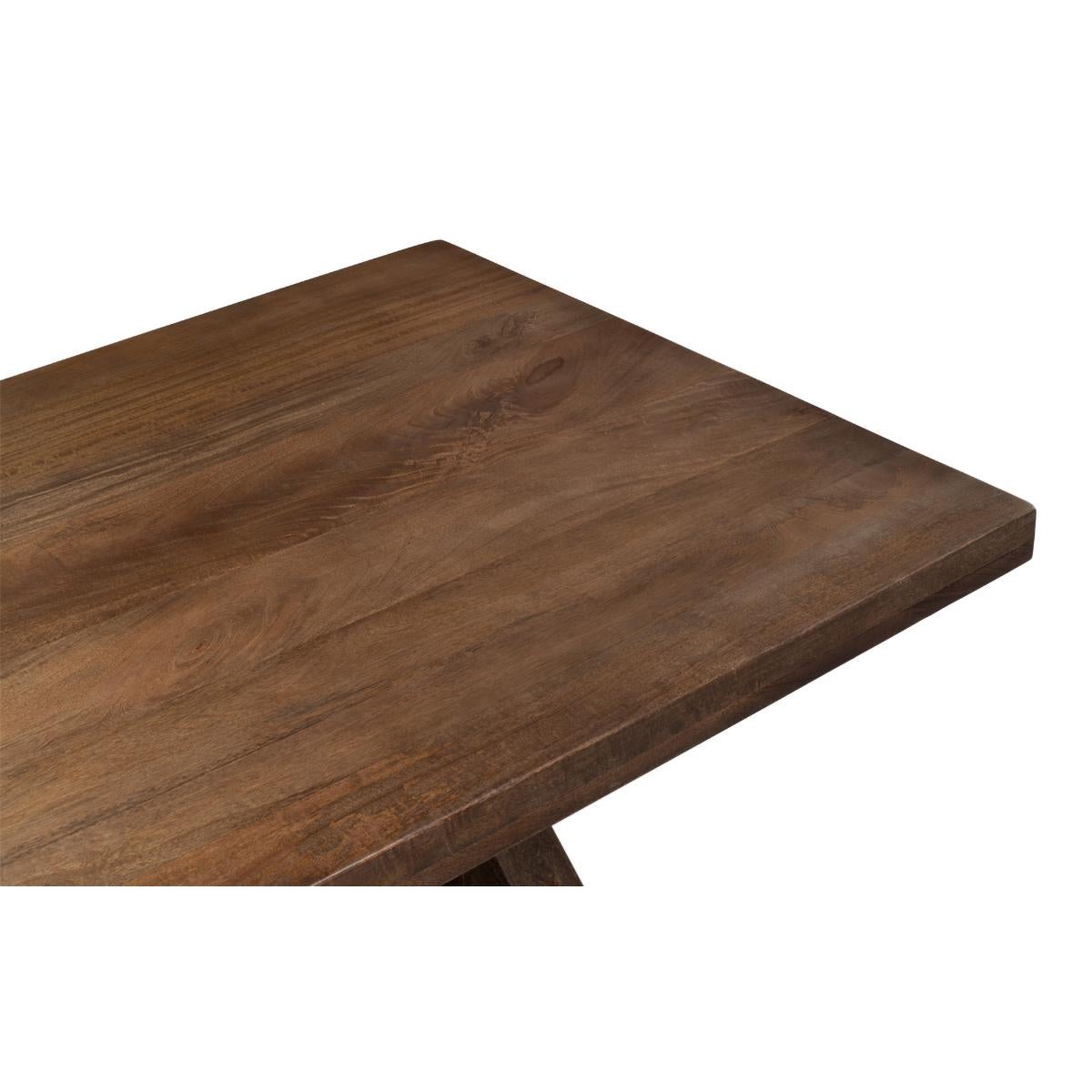 Rustic Farmhouse Refectory Dining Table For Sale