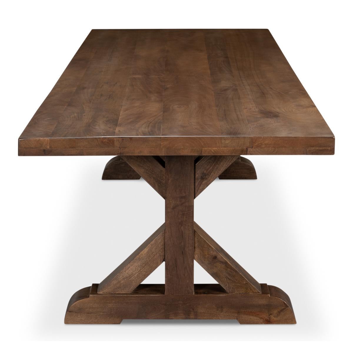 Farmhouse Refectory Dining Table In New Condition For Sale In Westwood, NJ