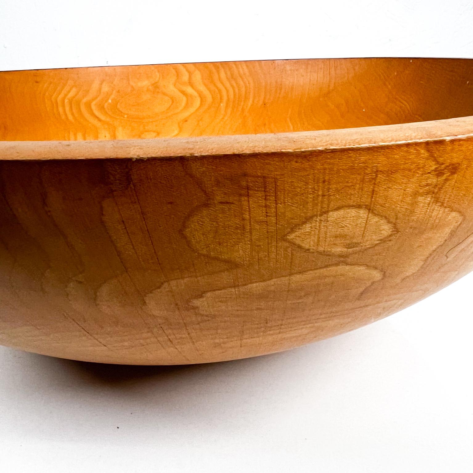 20th Century Modern Farmhouse Rustic SW Large Fruit Salad Bowl in Maple Wood