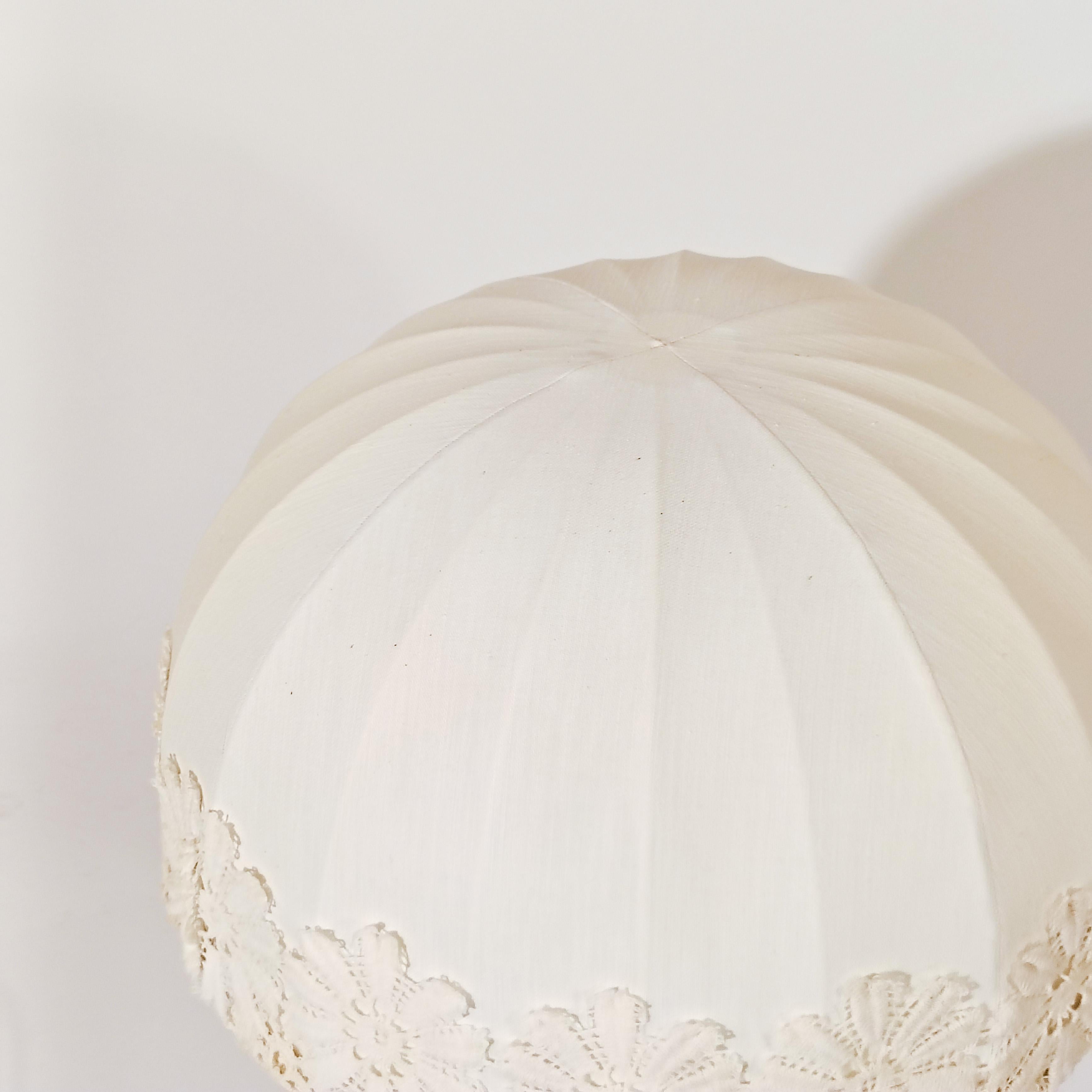 Farmhouse style. Large linen table lamp from Markslöjd AB, Sweden, 1970s For Sale 8