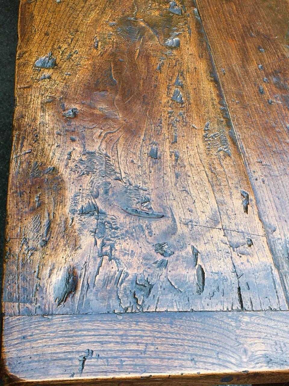 19th Century Farmhouse Table, Elm,  9 feet long. C 1880