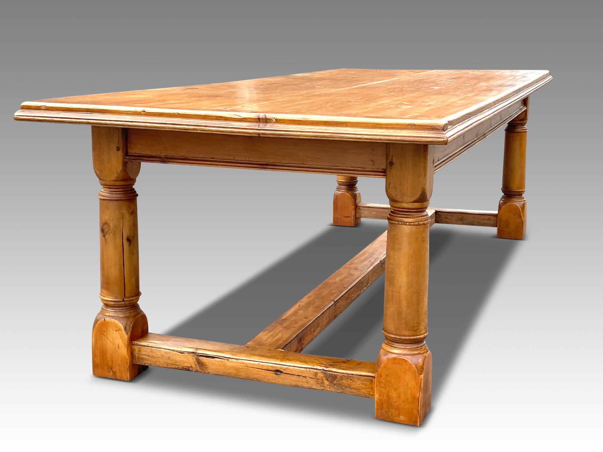 Farmhouse Table, English Pine, circa 1880.  108 ins long. 43ins wide For Sale 4