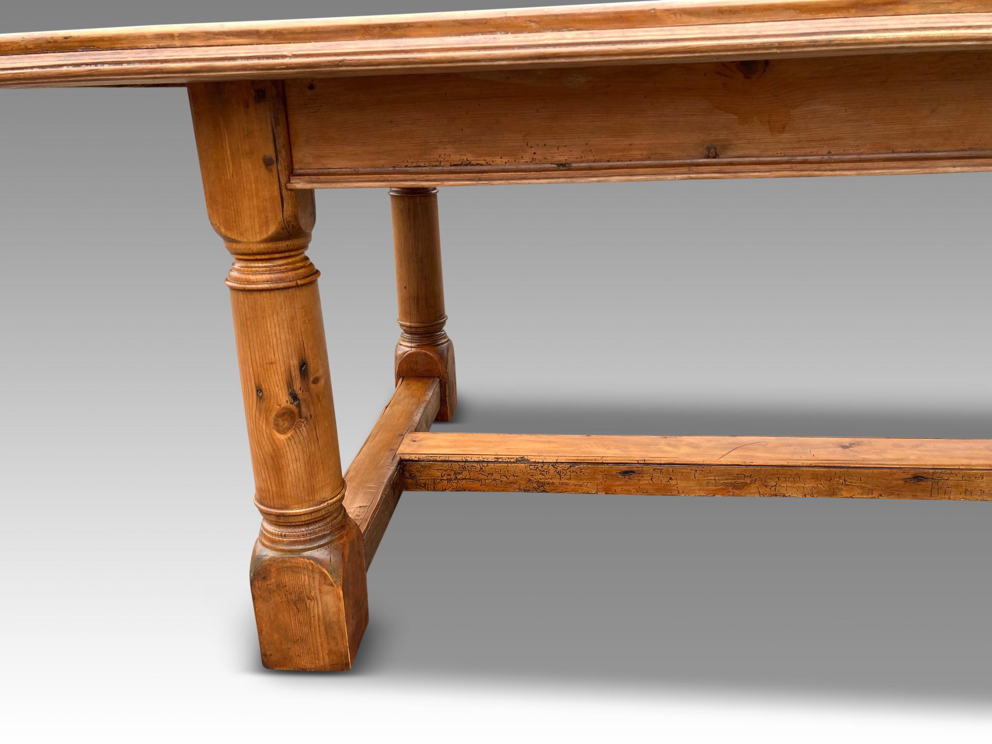 Farmhouse Table, English Pine, circa 1880.  108 ins long. 43ins wide For Sale 7