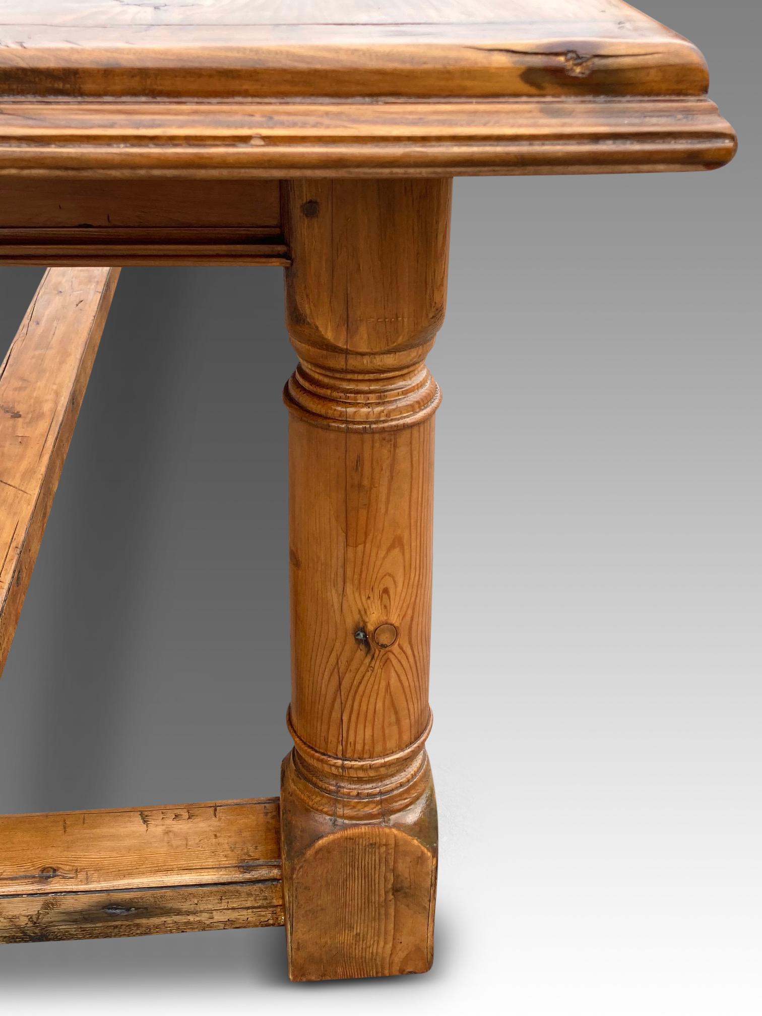 Farmhouse Table, English Pine, circa 1880.  108 ins long. 43ins wide For Sale 1