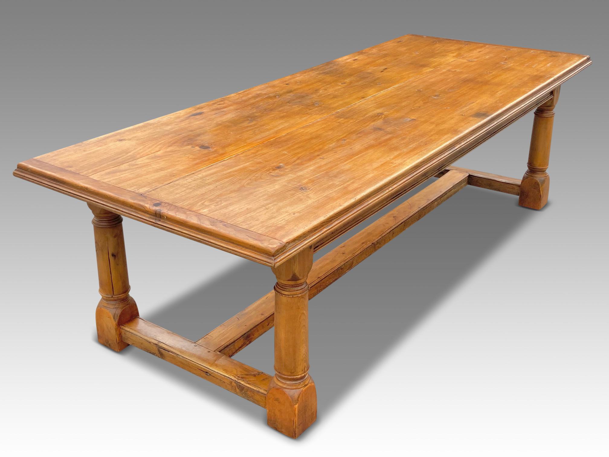 Farmhouse Table, English Pine, circa 1880.  108 ins long. 43ins wide For Sale 2