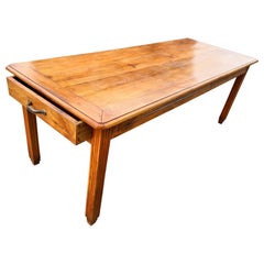 Farmhouse Table in Cherry,  French C 1930. 83 ins