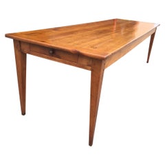 Farmhouse Table in Cherry, French circa 1860.  Length 99 ins 2.5 mtrs.