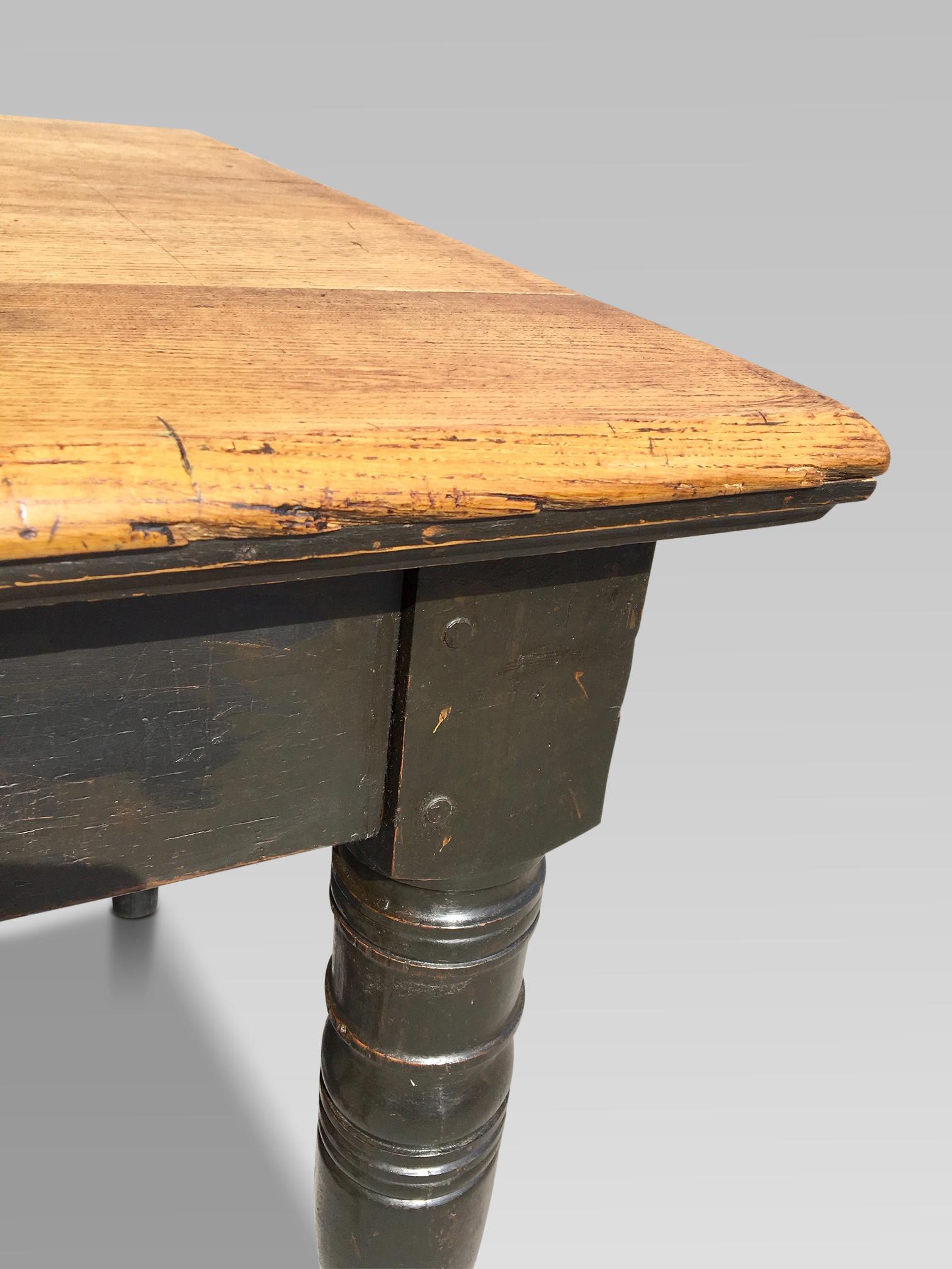 Farmhouse Table in Oak, English, circa 1860.  13 feet long For Sale 3