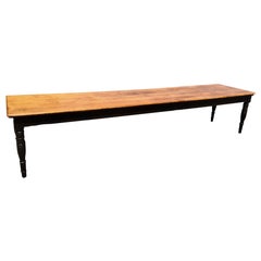 Farmhouse Table in Oak, English, circa 1860.  13 feet long