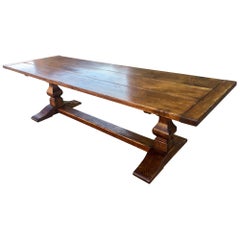 Farmhouse Table, Oak C 1930 9 feet long.