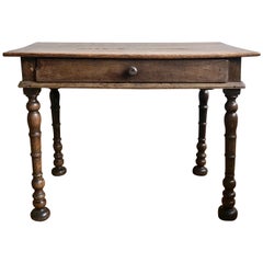 Antique Farmhouse Table with Drawer