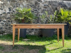 Farmhouse table with tapered legs, France 1940s