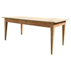 Farmhouse table with tapered legs, France 1940s