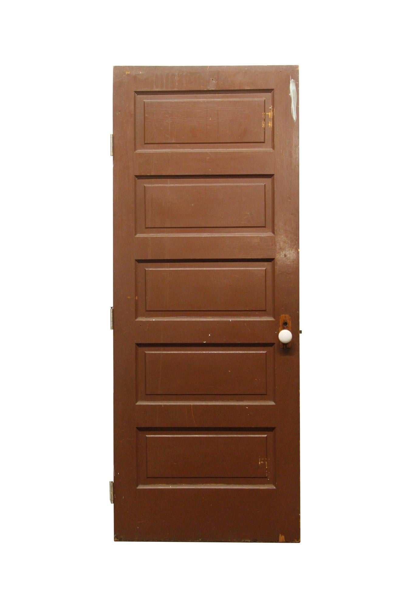 This antique 5 panel wood passage door is painted brown and comes with the original hardware. This can be seen at our 400 Gilligan St location in Scranton, PA.

 