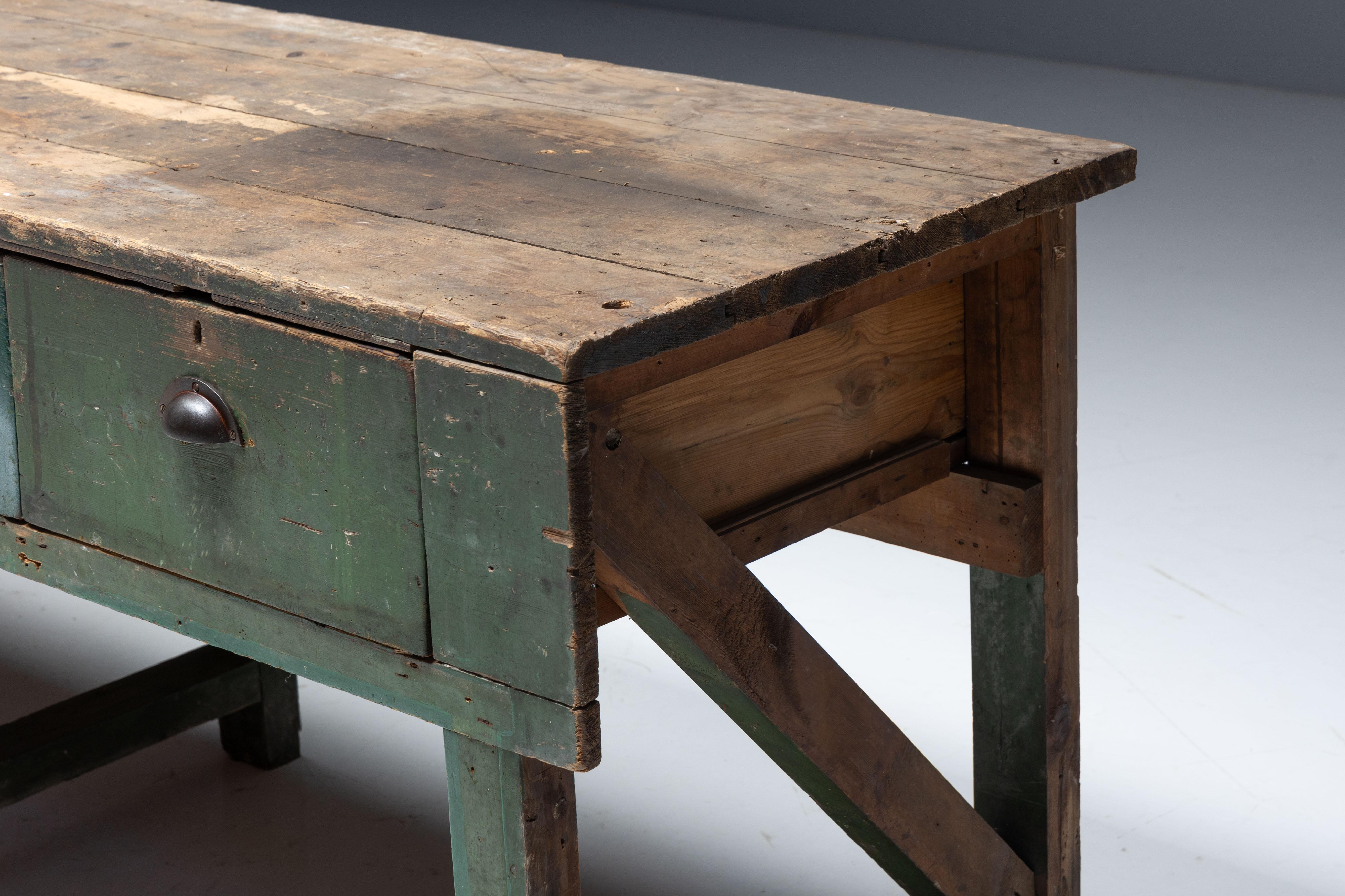Table de travail de ferme, France, début du 20e siècle en vente 4