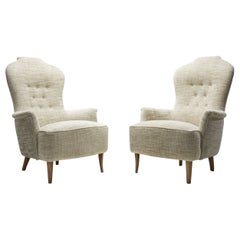 “Farmor” Armchairs by Carl Malmsten for O.H. Sjögren, Sweden, 1956