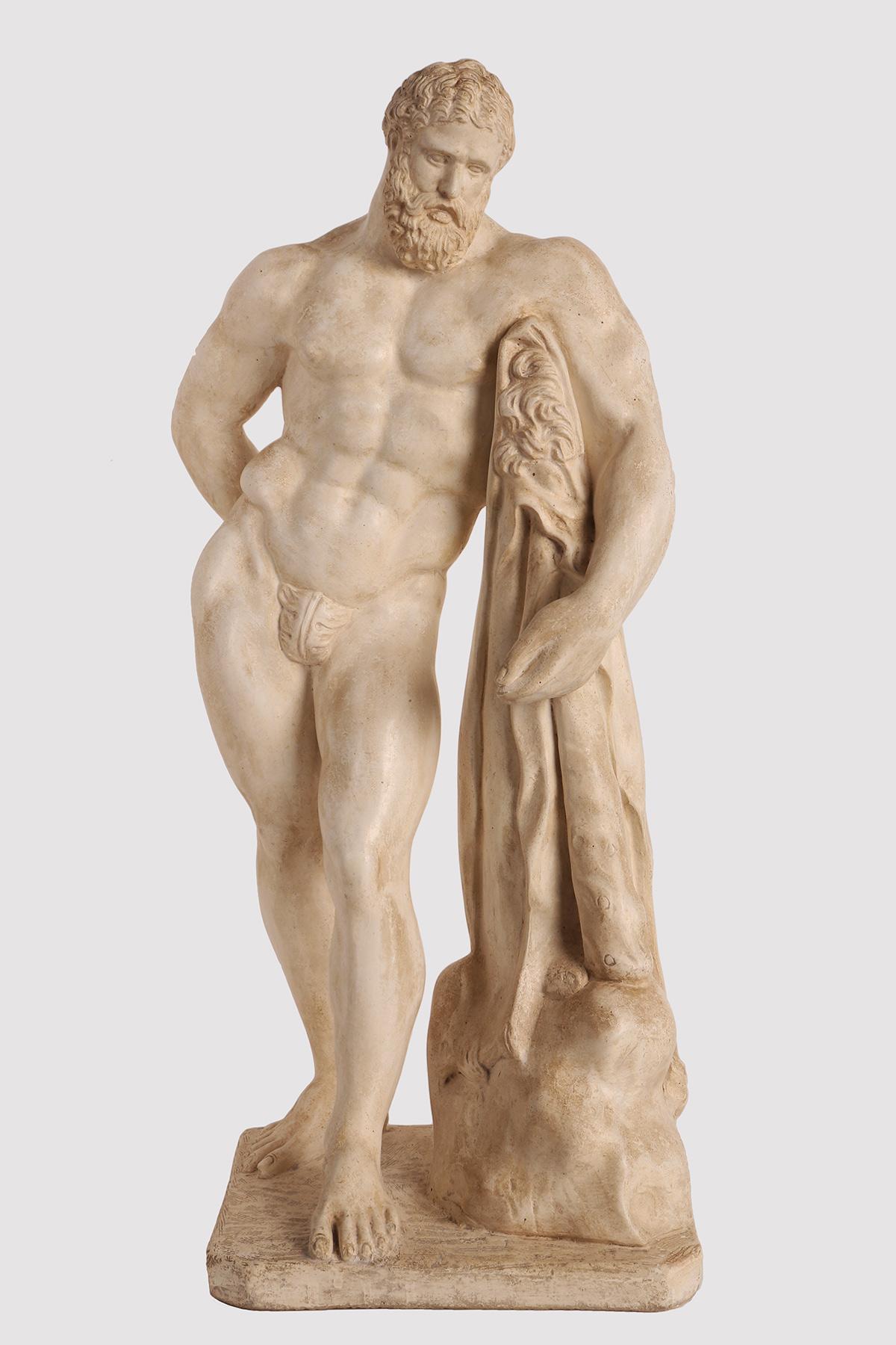 Souvenir of the experience lived on a Grand Tour. Scale reproduction of the Farnese Hercules (defined by Antonio da Sangallo as 