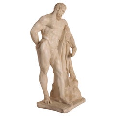 Farnese Hercule, plaster, Grand Tour souvenir, Italy 1880. 