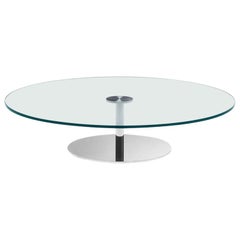 Farniente Glass Round Coffee Table, by Giovanni Tommaso Garattoni, Made in Italy
