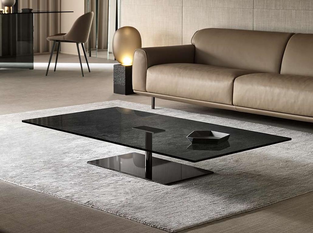 Modern Farniente Glass Coffee Table, by Giovanni Tommaso Garattoni, Made in Italy For Sale