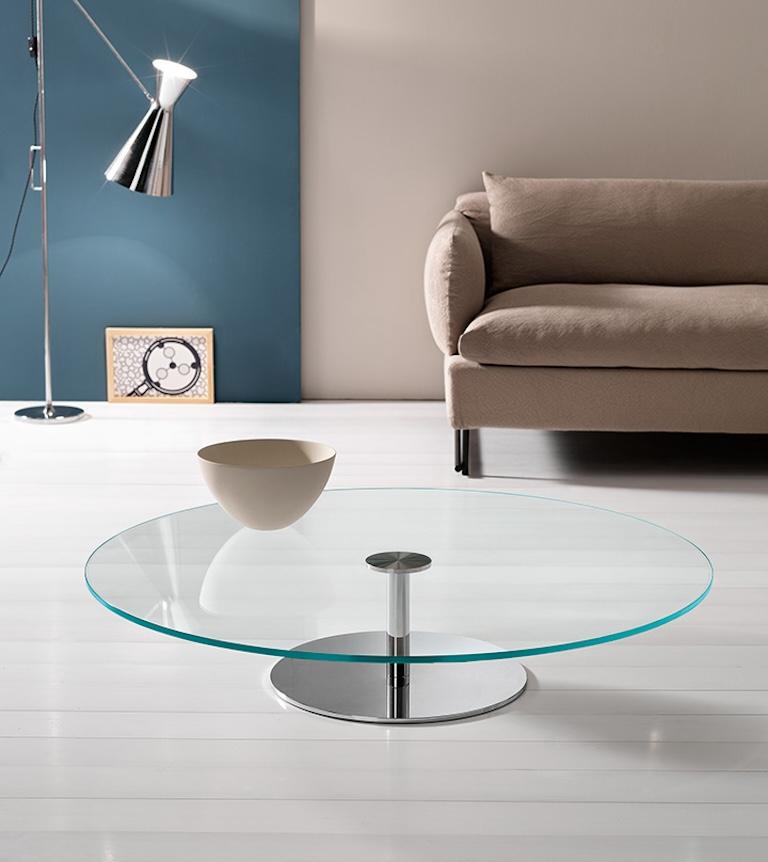 Farniente Glass Coffee Table, by Giovanni Tommaso Garattoni, Made in Italy For Sale 2