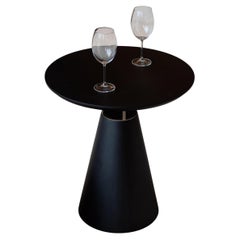 "Farol" Side Table Cone Base in Golden Wood Laminate