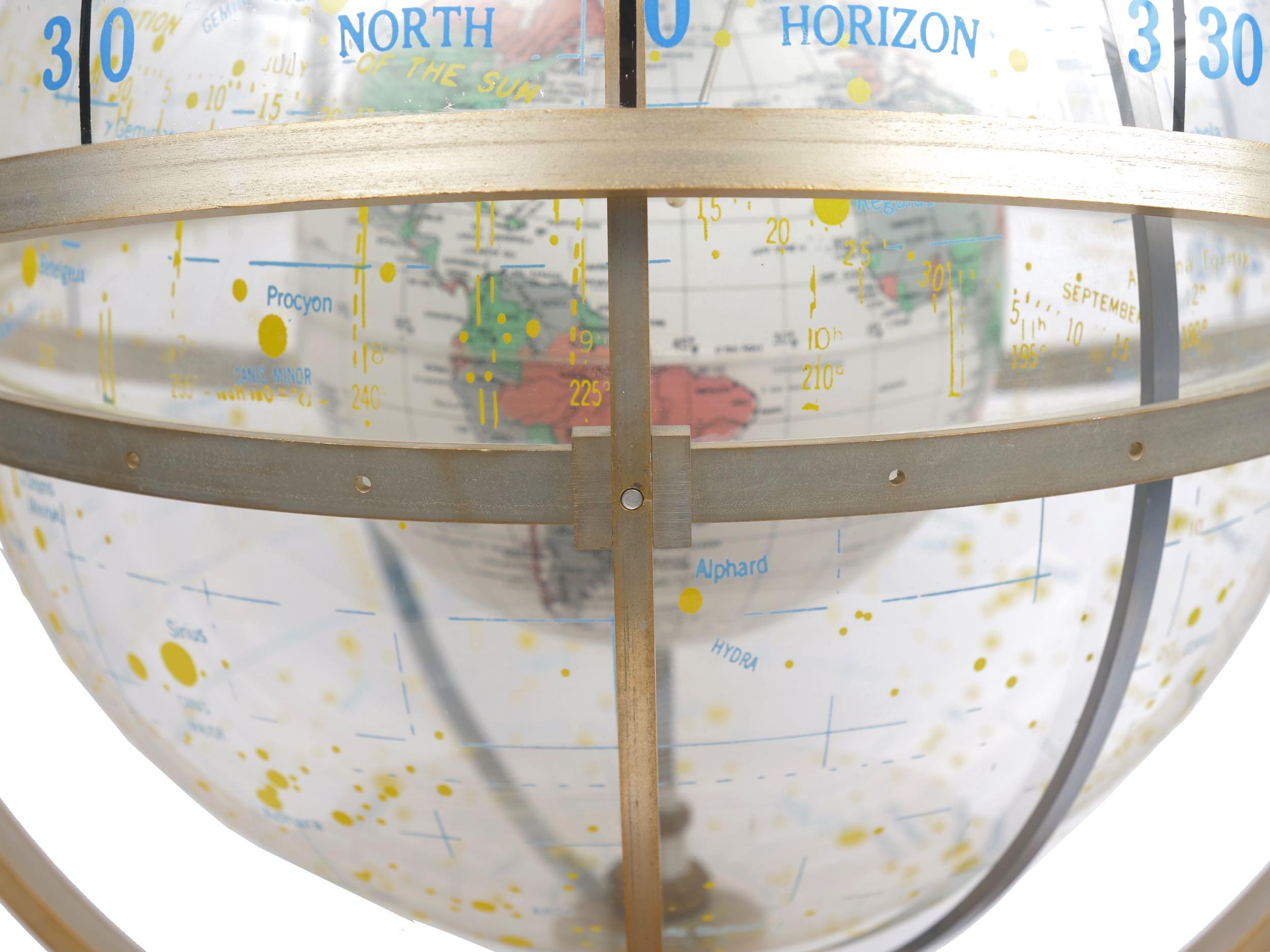 Farquhar Celestial Navigation Armillary Sphere Globe for Dept. of Navy 3