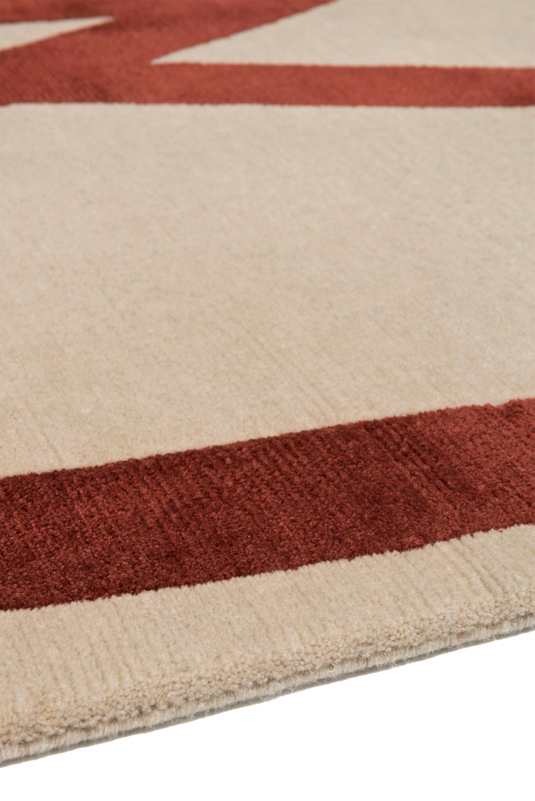 Farrah Ruby HandKnotted 10x8 Rug in Wool and Silk by Nicole Fuller For