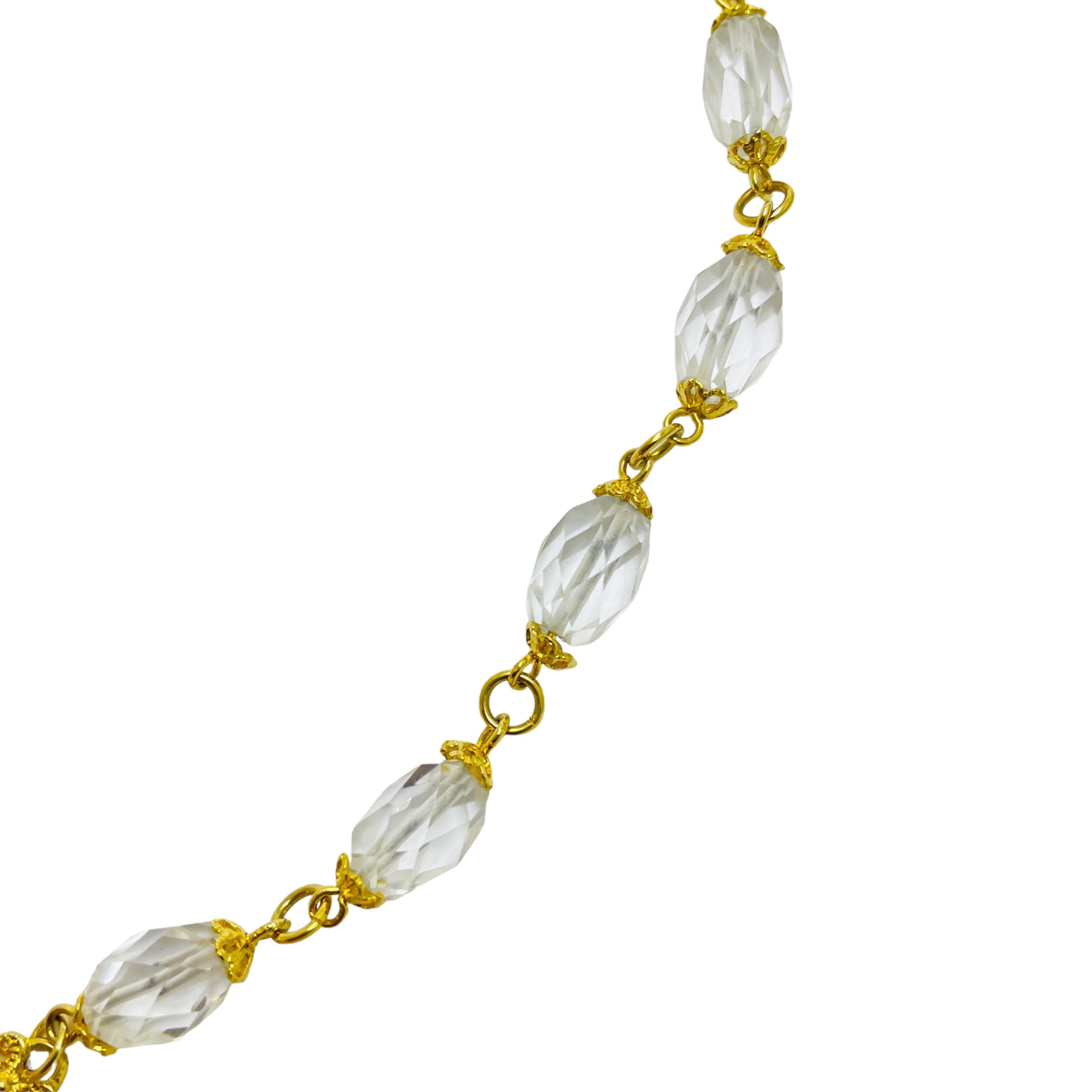 Collana firmata FARRAH con cristalli in tonalità oro In condizioni buone in vendita a Palos Hills, IL