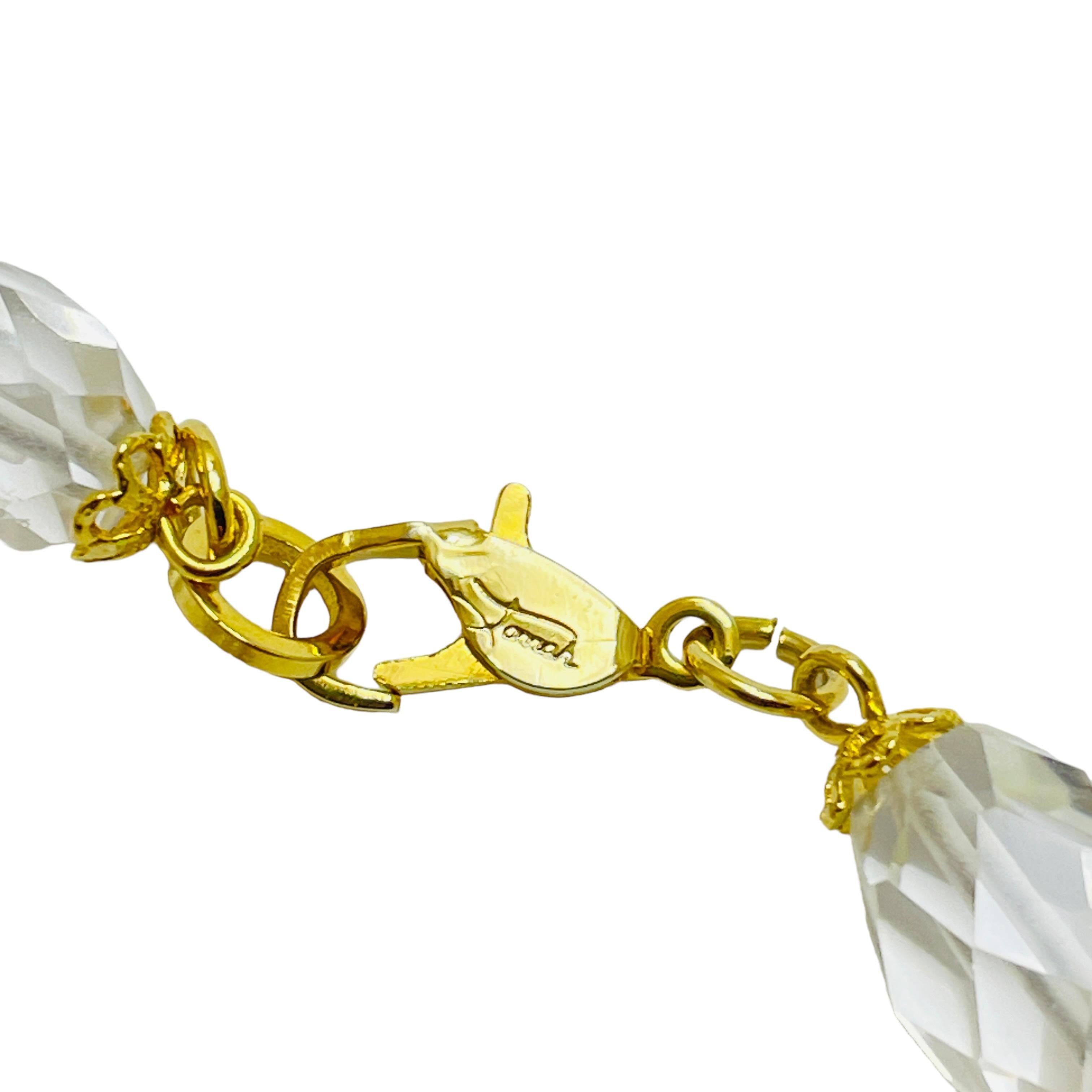 Collana firmata FARRAH con cristalli in tonalità oro in vendita 1
