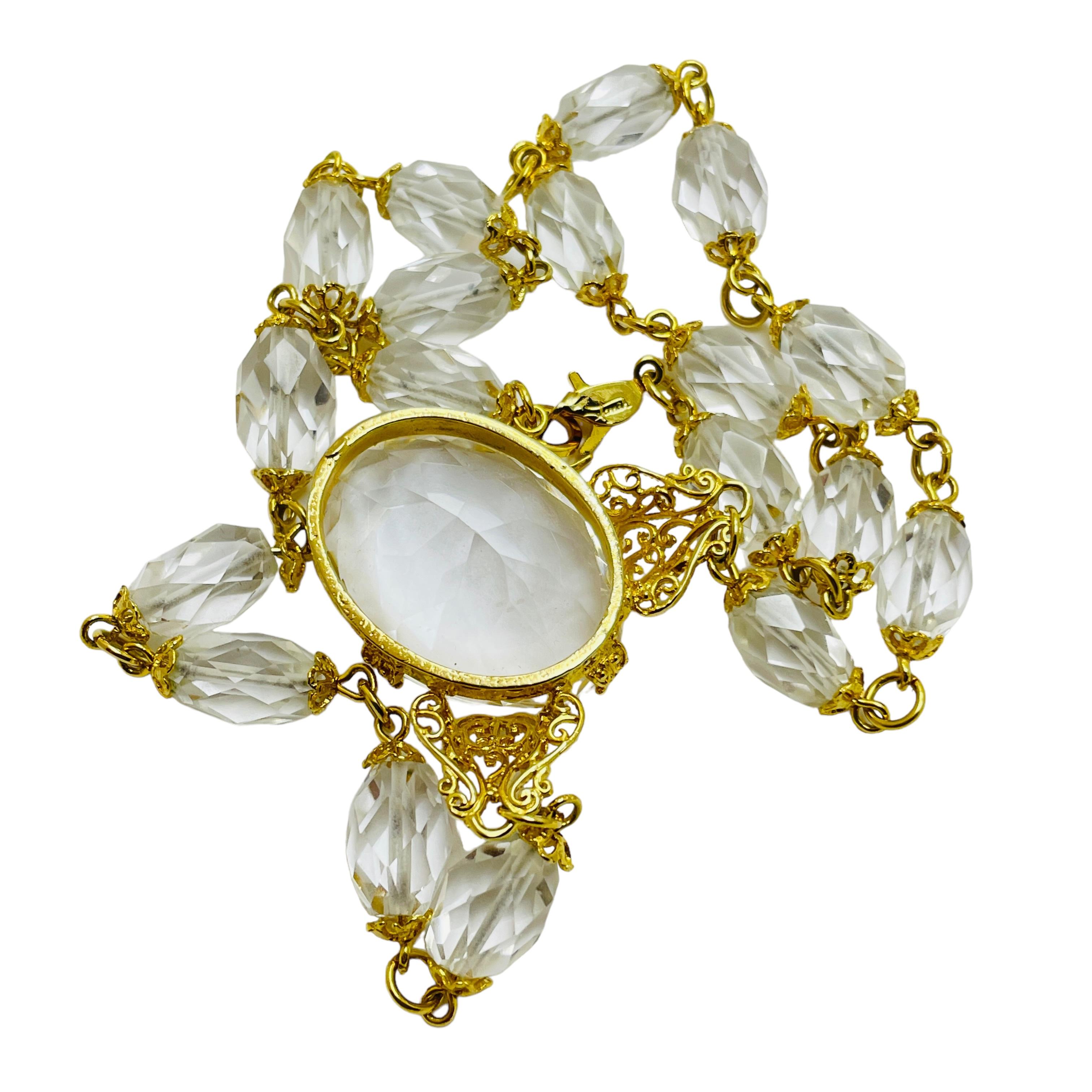 Collana firmata FARRAH con cristalli in tonalità oro in vendita 2