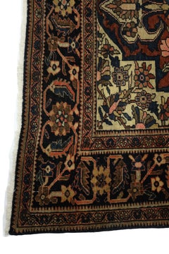 Farrahan-Saruk Antique Rug - 3'3" x 4'9"
