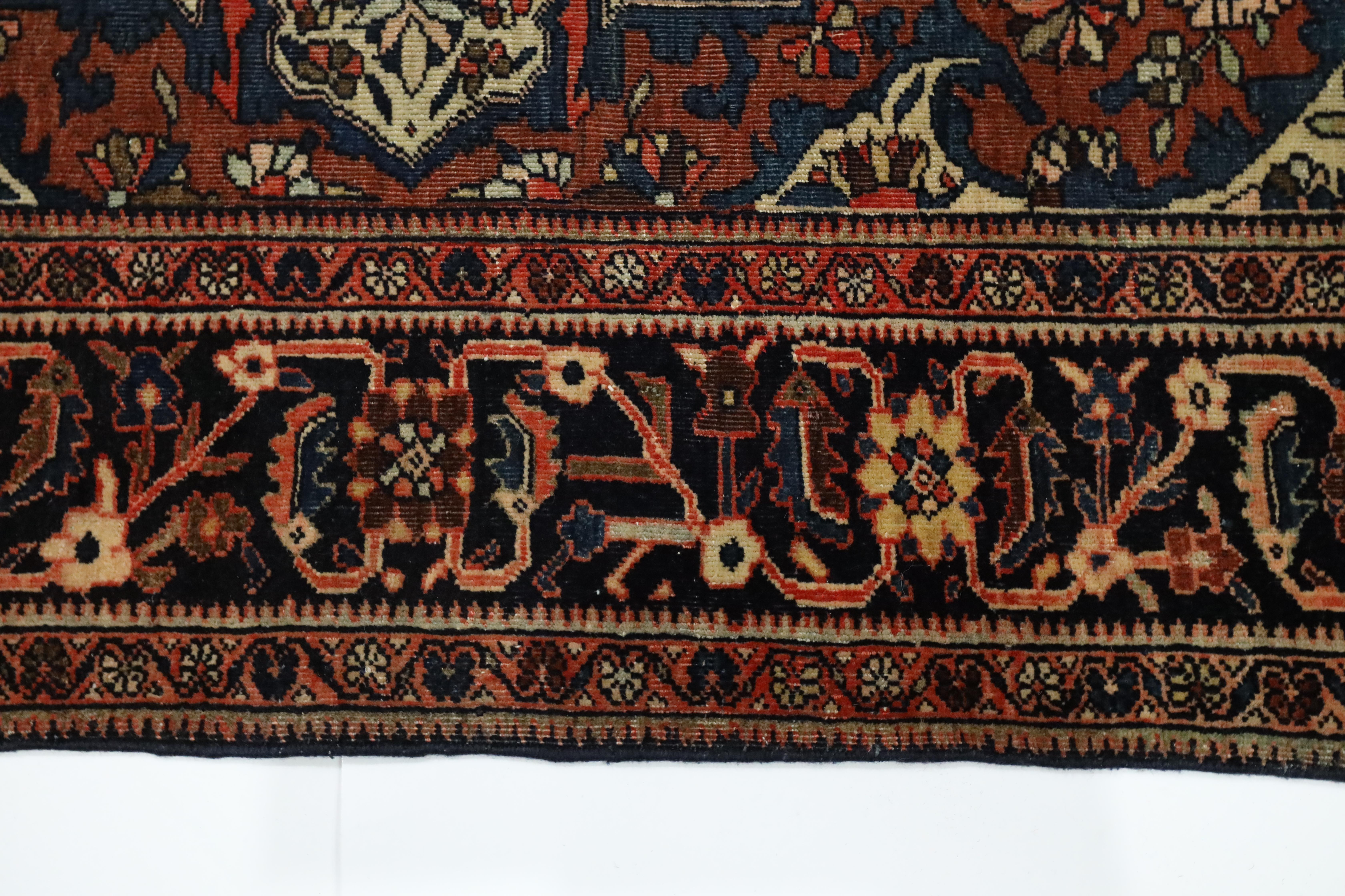 Laine Tapis ancien Farrahan-Saruk - 3'3